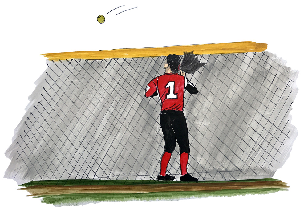 Softball Home Run Decal/Sticker - Click Image to Close