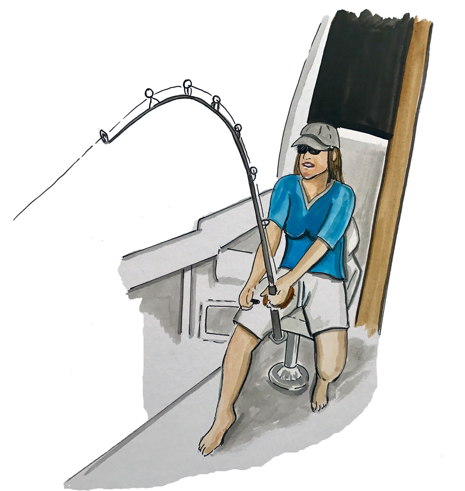 Lady Angler Decal/Sticker - Click Image to Close