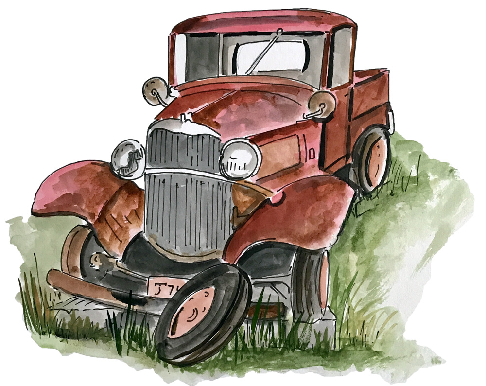 Old Truck Decal/Sticker - Click Image to Close