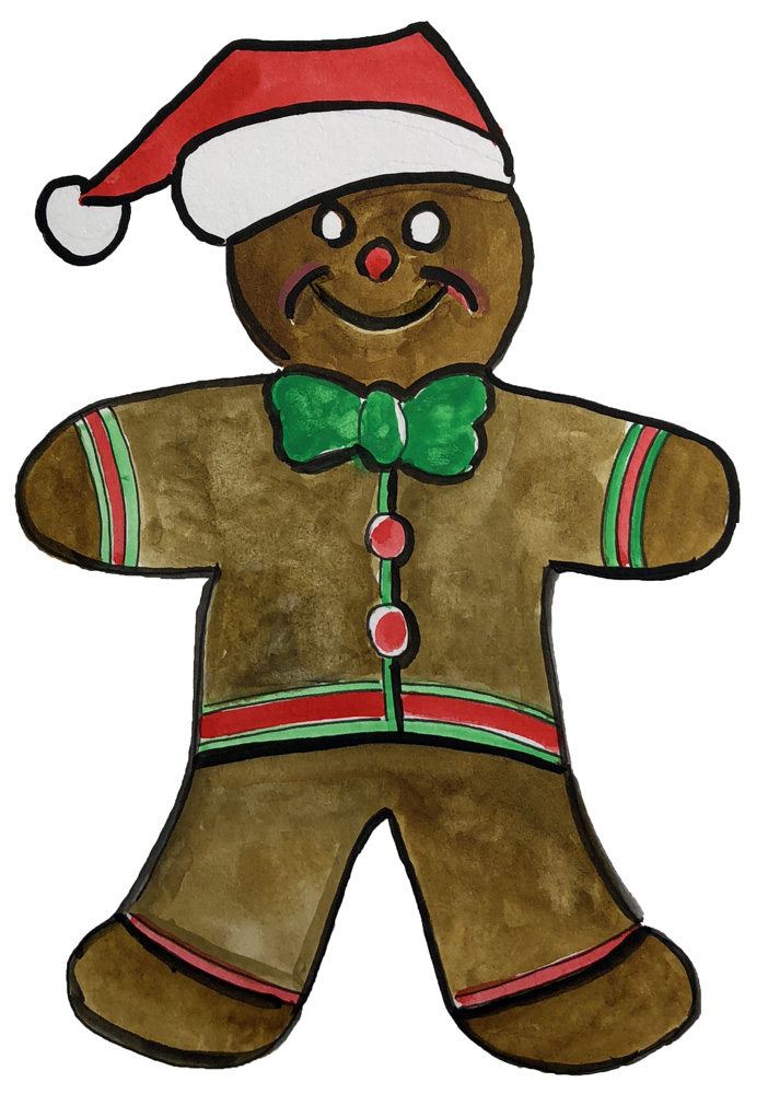 Gingerbread Man Decal/Sticker - Click Image to Close