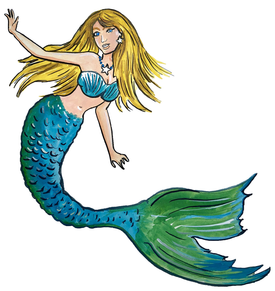 Mermaid Decal/Sticker - Click Image to Close