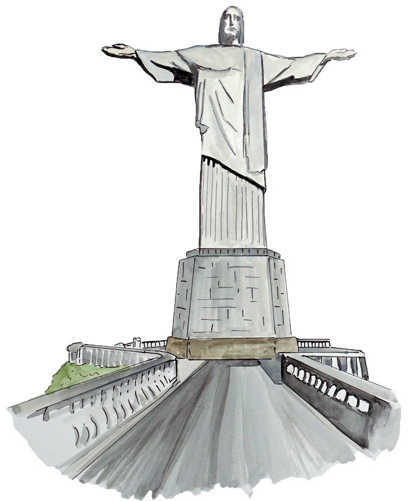 Rio Christ The Redeemer Statue Decal/Sticker - Click Image to Close