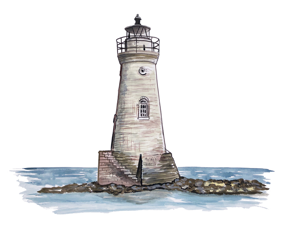 Cockspur Island Lighthouse Decal/Sticker - Click Image to Close