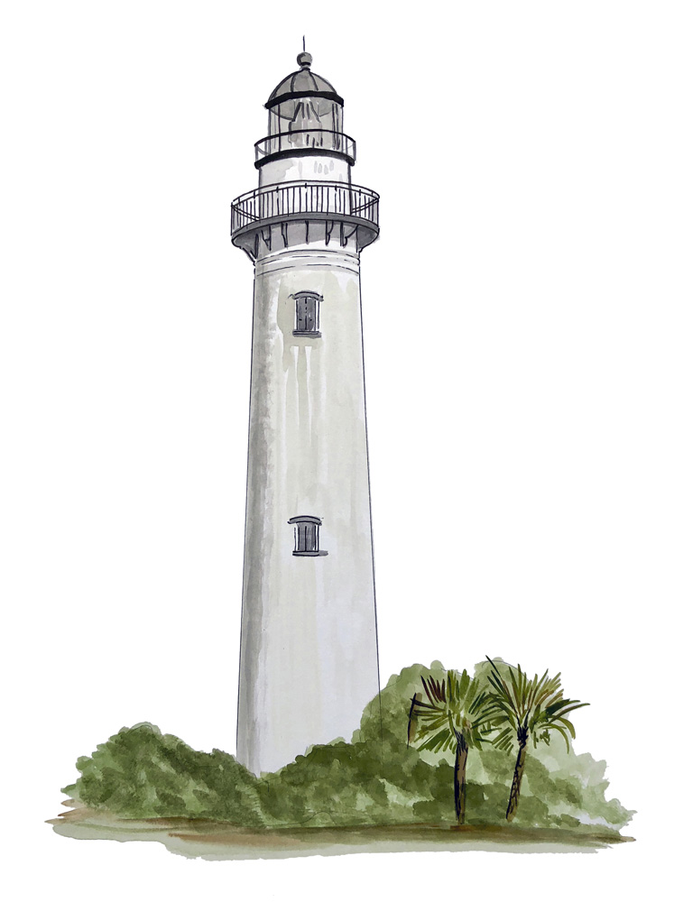 St. Simmons Lighthouse Decal/Sticker