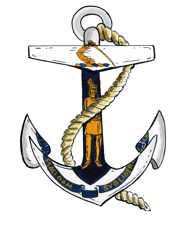 Massachusetts Anchor Decal/Sticker