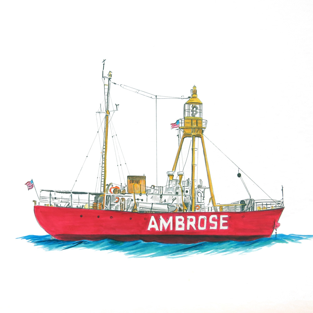 Ambrose Lighthouse Decal/Sticker - Click Image to Close