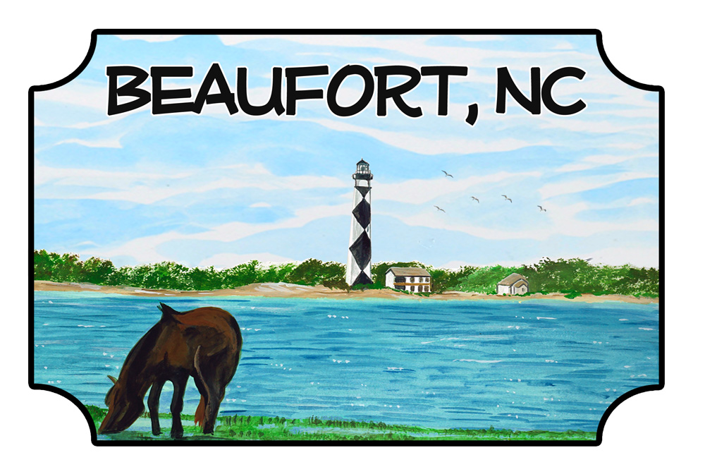 Beaufort - Cape Lookout Scene Decal/Sticker