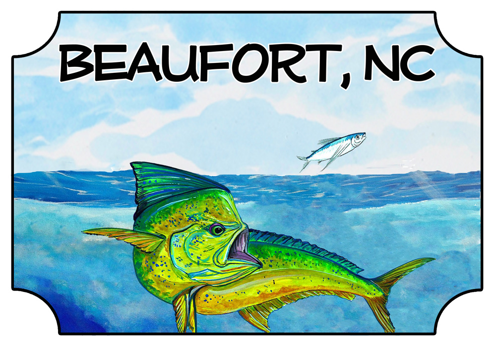 Beaufort - Mahi Mahi Scene Decal/Sticker
