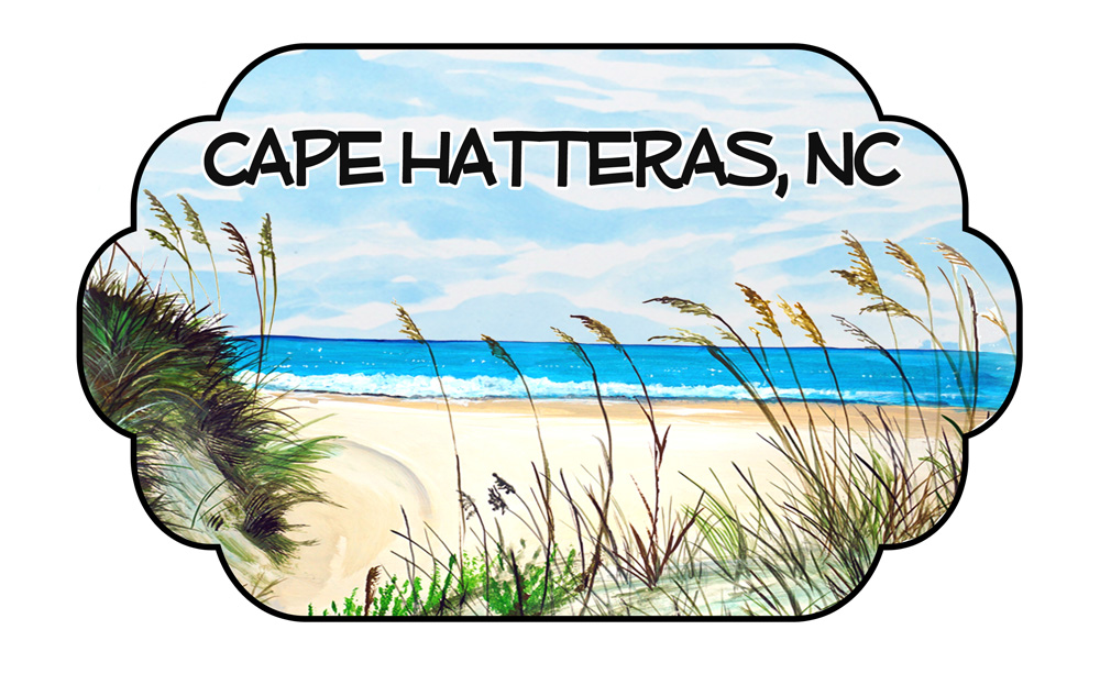 Cape Hatteras - Beach Scene Decal/Sticker - Click Image to Close