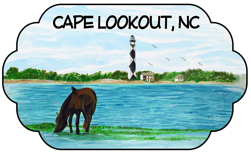 Cape Lookout- Lookout Scene Decal/Sticker - Click Image to Close
