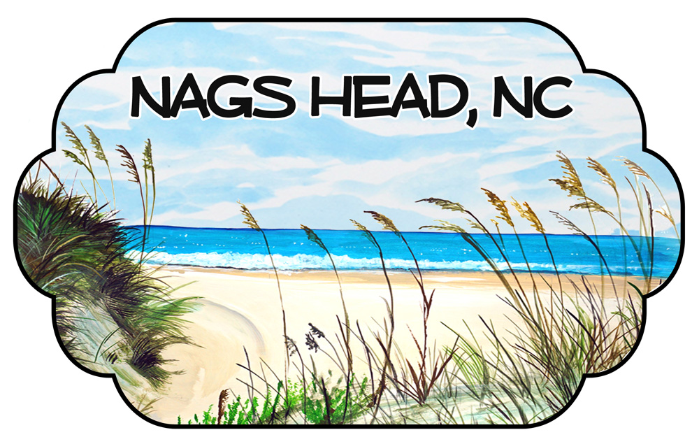 Nags Head - Beach Scene Decal/Sticker - Click Image to Close