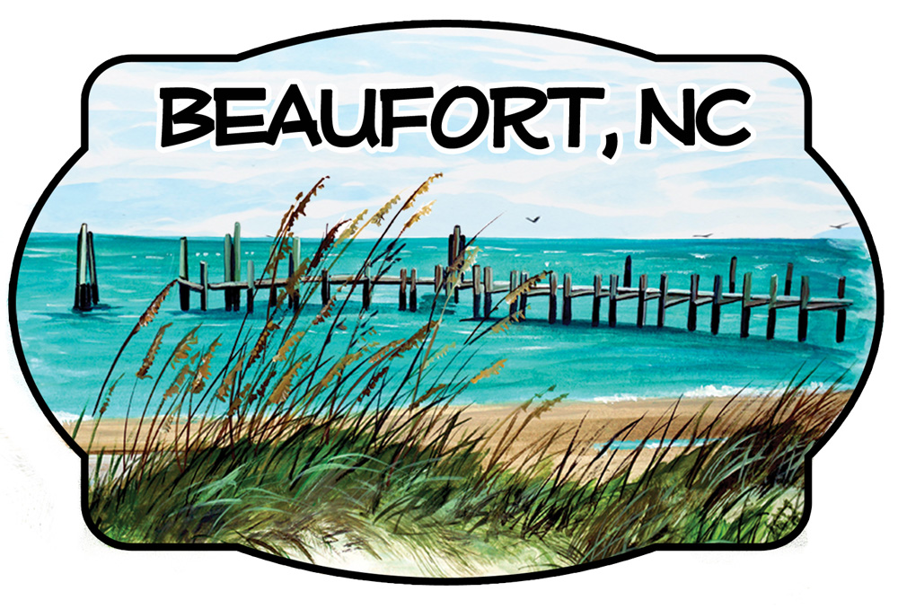 Beaufort - Cape Dock Scene Decal/Sticker - Click Image to Close