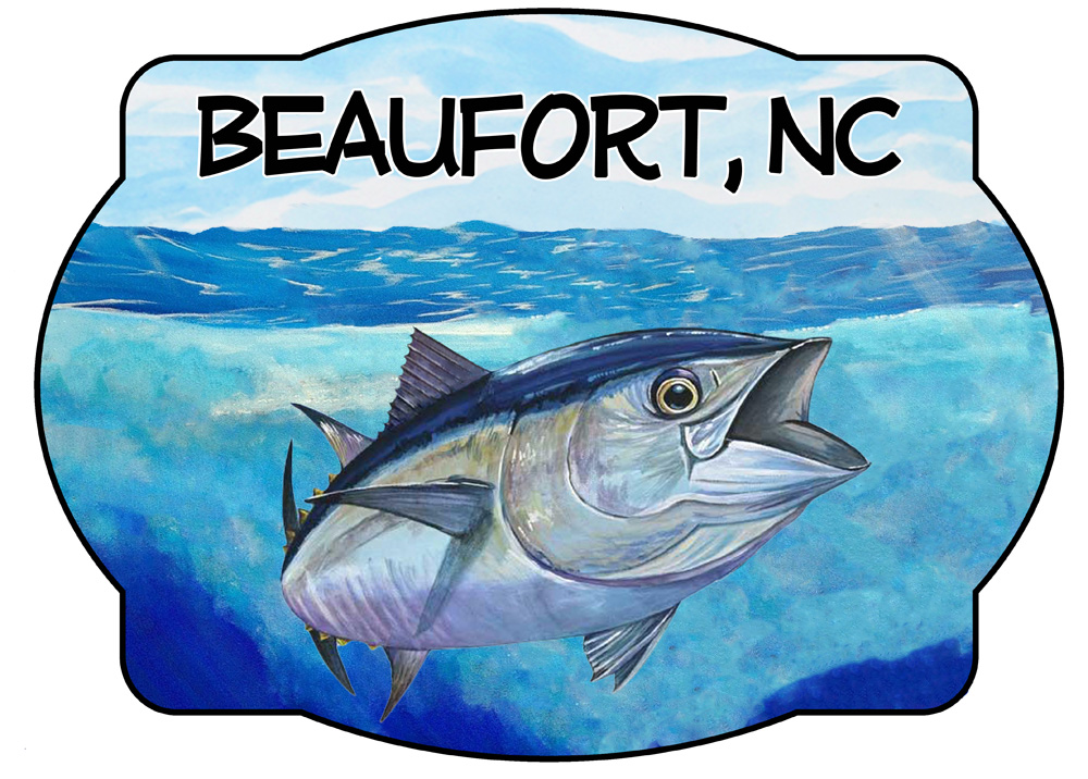 Beaufort - Tuna Scene Decal/Sticker - Click Image to Close