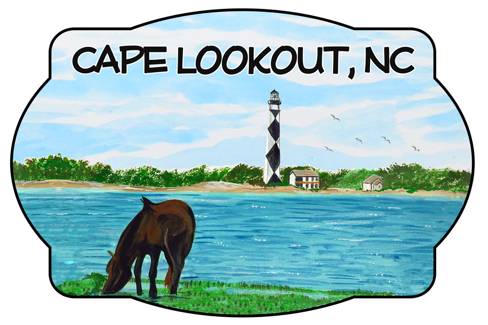 Cape Lookout Scene Decal/Sticker