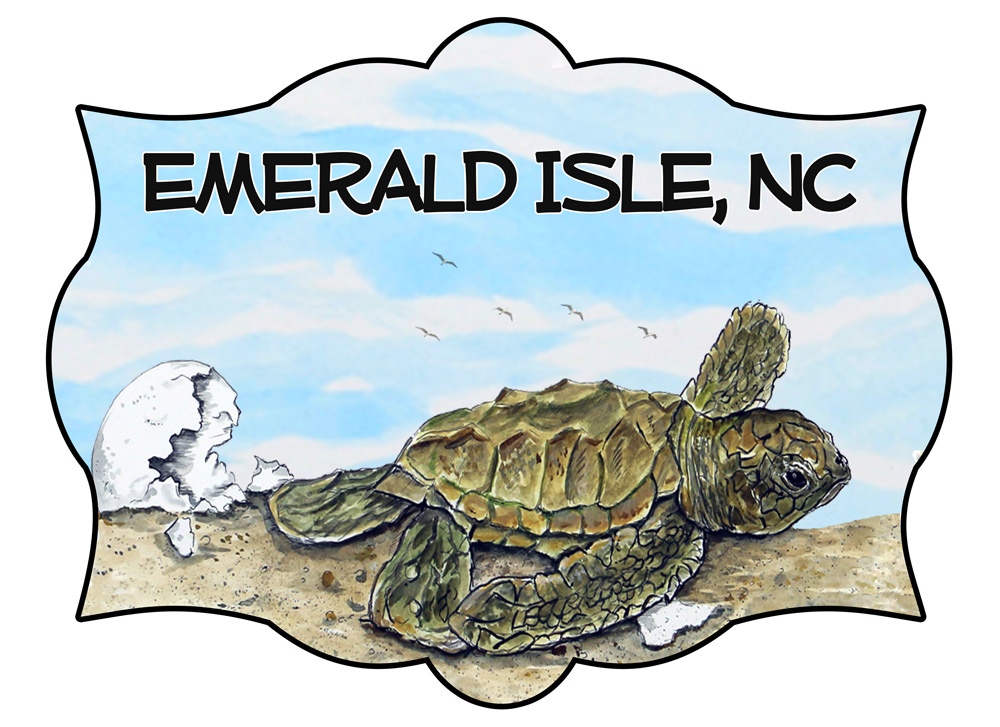 Emerald Isle - Hatchling Beach Scene Decal/Sticker