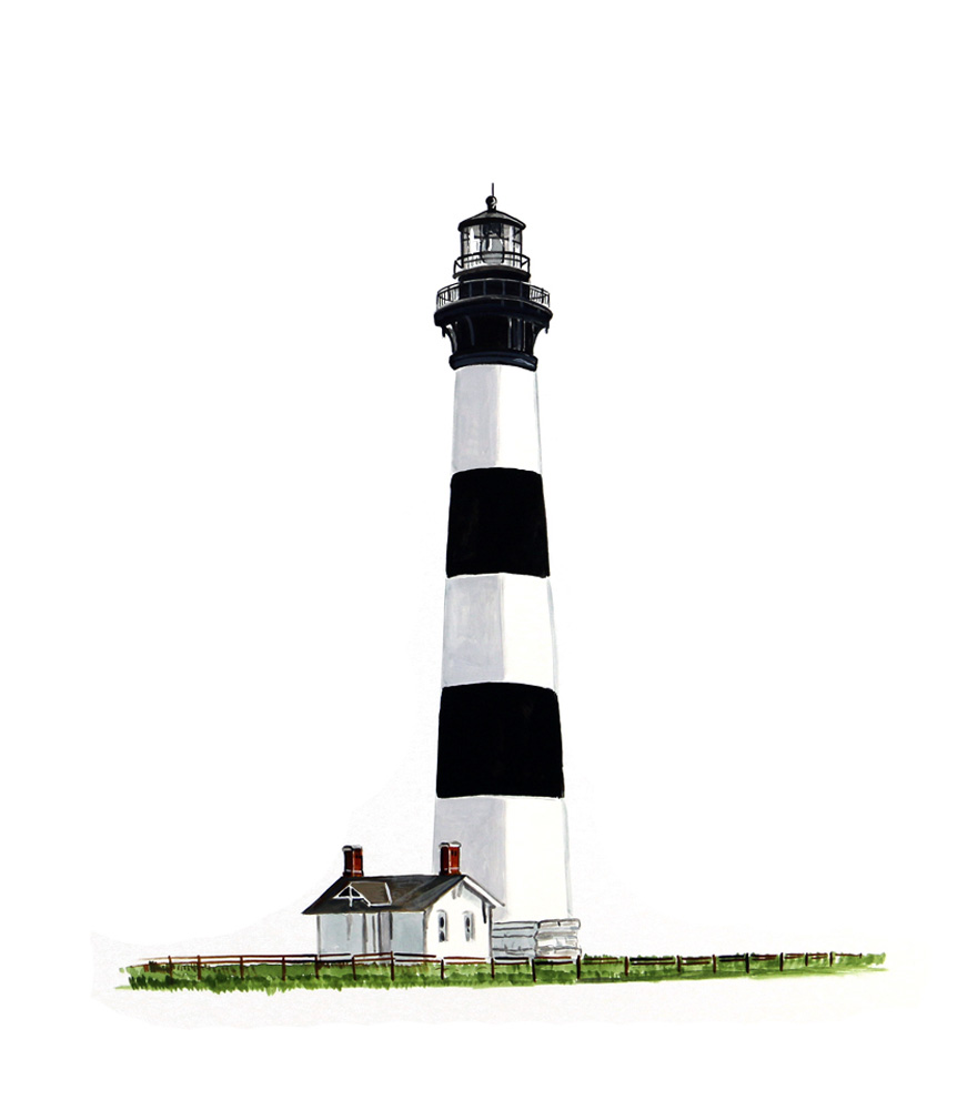 Bodie Island Lighthouse Decal/Sticker - Click Image to Close