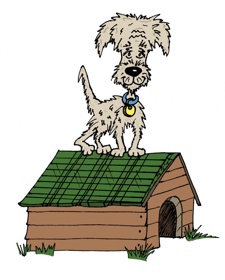 Doggy on Doghouse Decal/Sticker