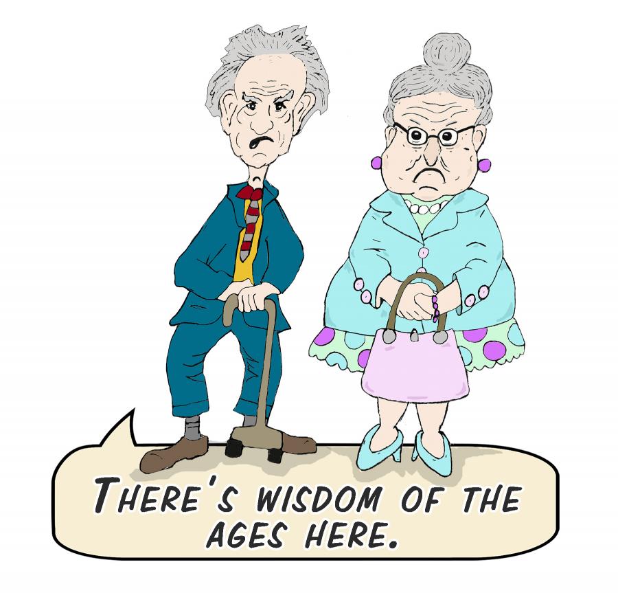 Oldsters - Wisdom of Ages Decal/Sticker - Click Image to Close