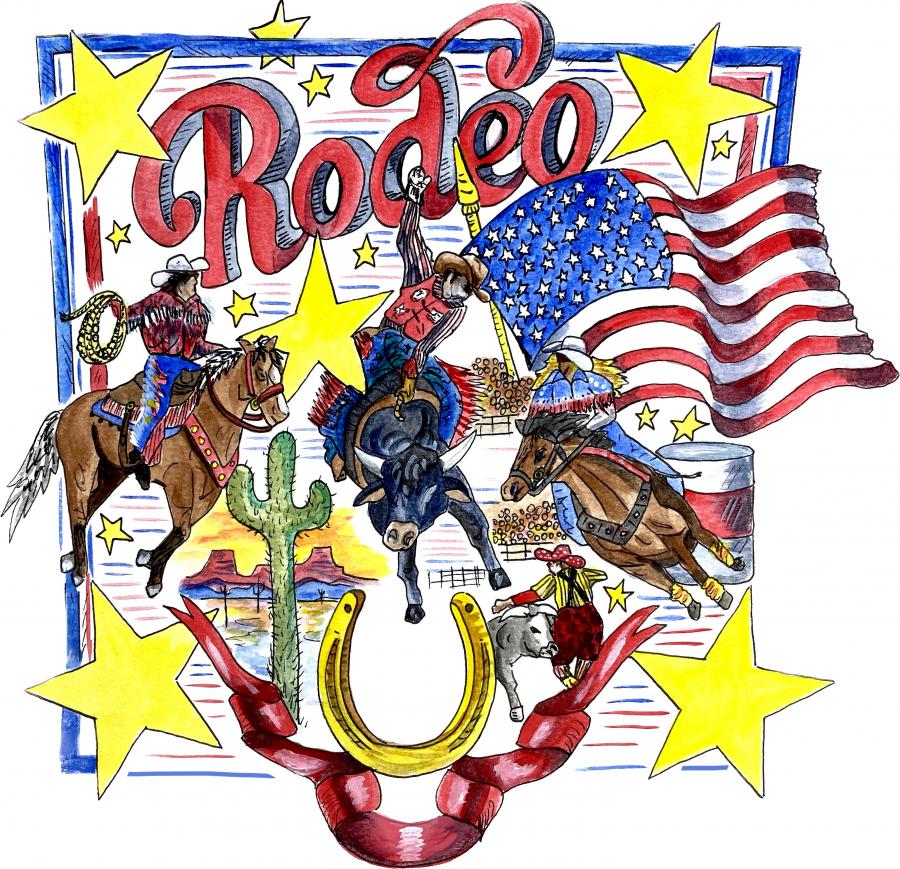 Rodeo Poster Decal/Sticker