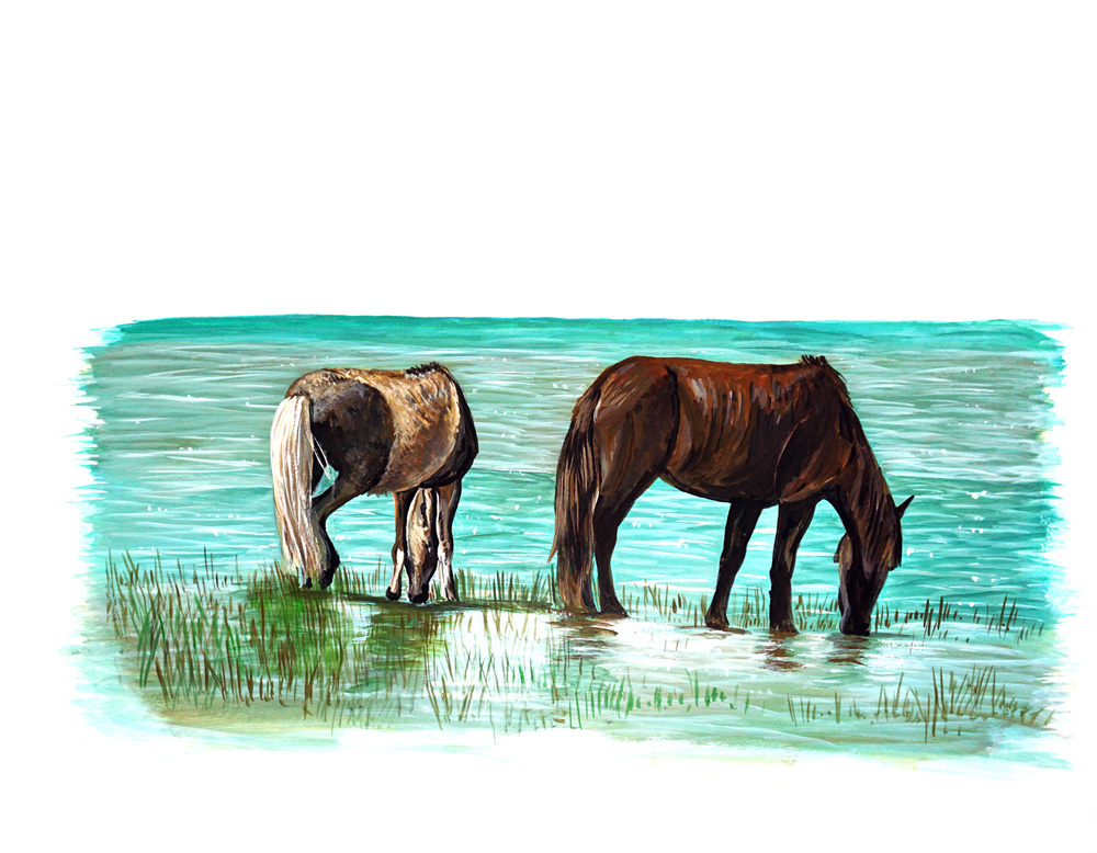 Double Marsh Pony Decal/Sticker