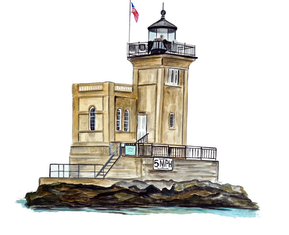 Huntington Lighthouse Decal/Sticker - Click Image to Close