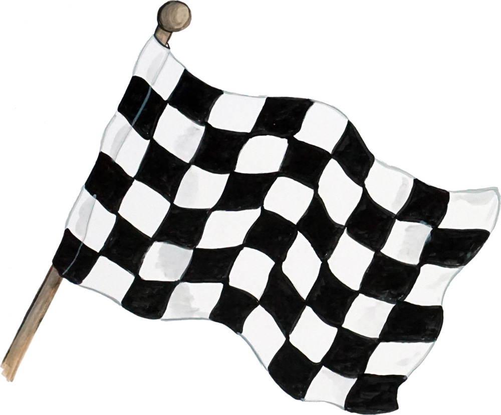 Checkered Flag Decal/Sticker - Click Image to Close