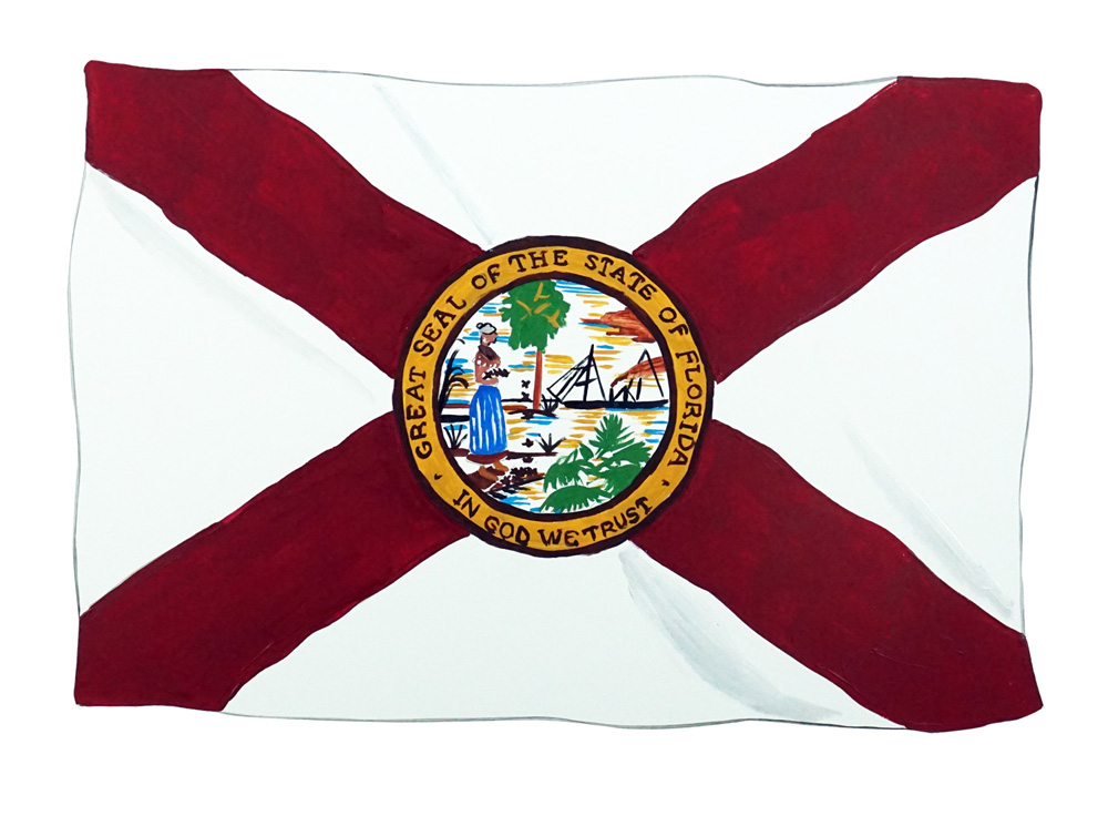 Florida Flag Decal/Sticker - Click Image to Close