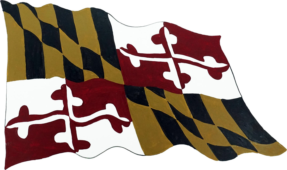 Maryland Flag Decal/Sticker - Click Image to Close