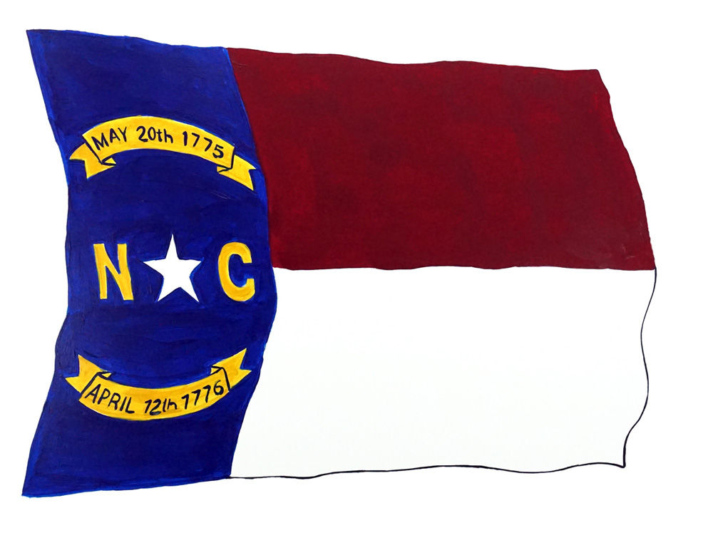 North Carolina Flag Decal/Sticker - Click Image to Close
