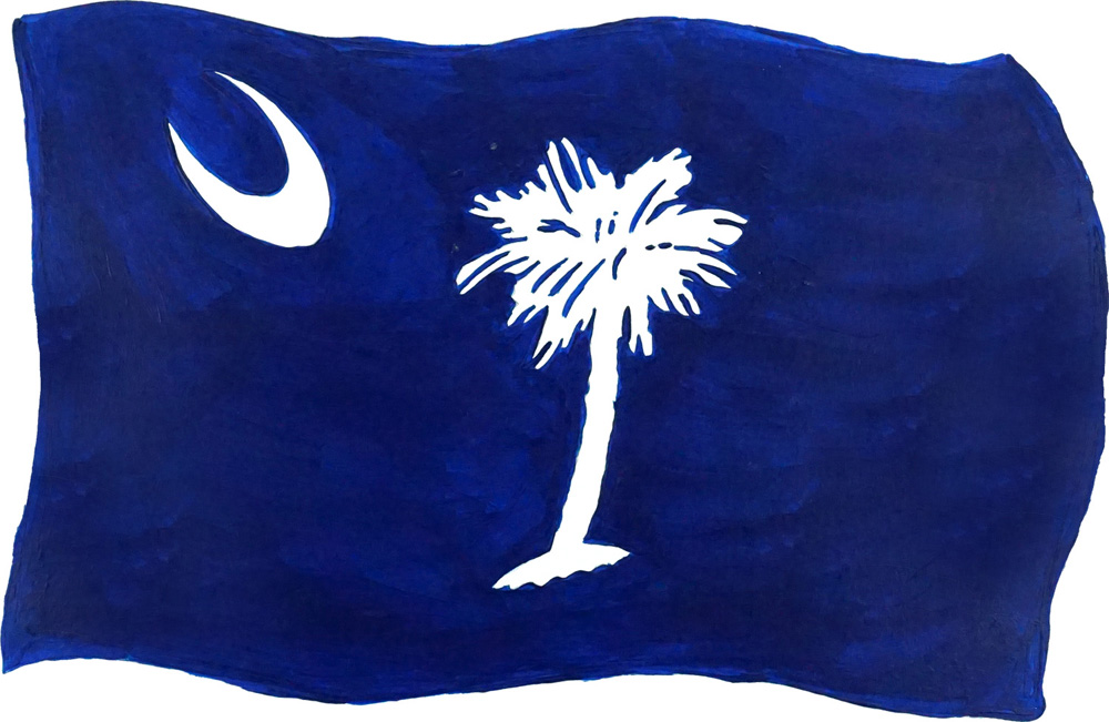 South Carolina Flag Decal/Sticker - Click Image to Close