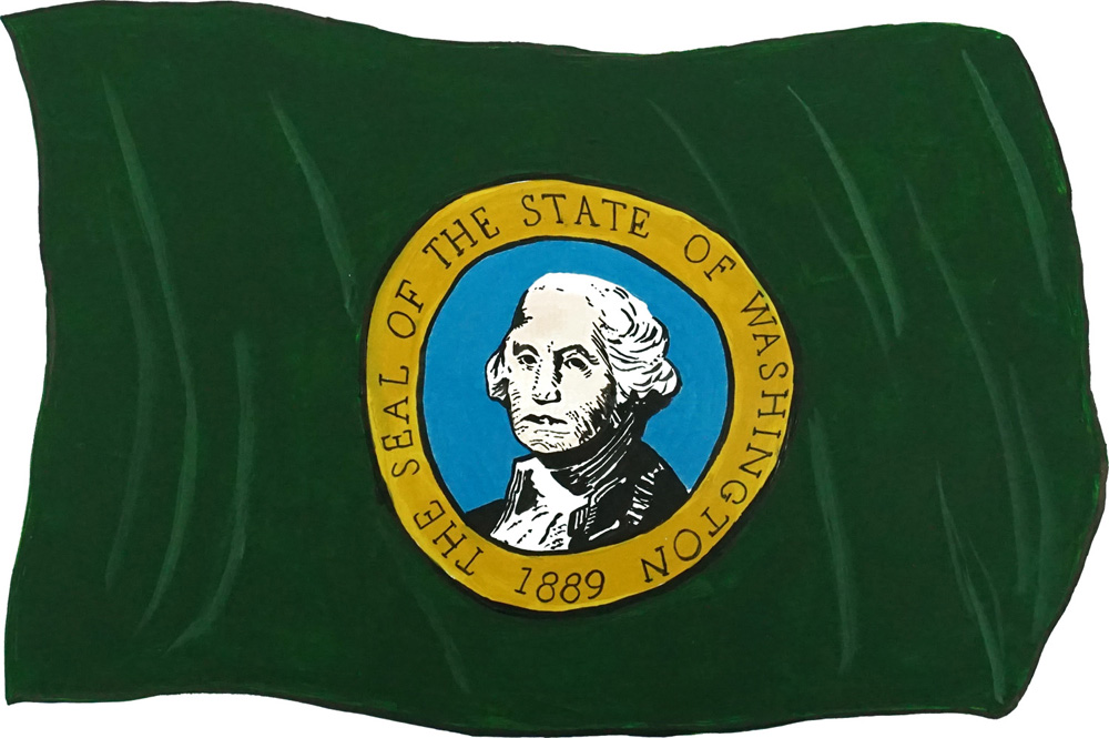 Washington State Flag Decal/Sticker