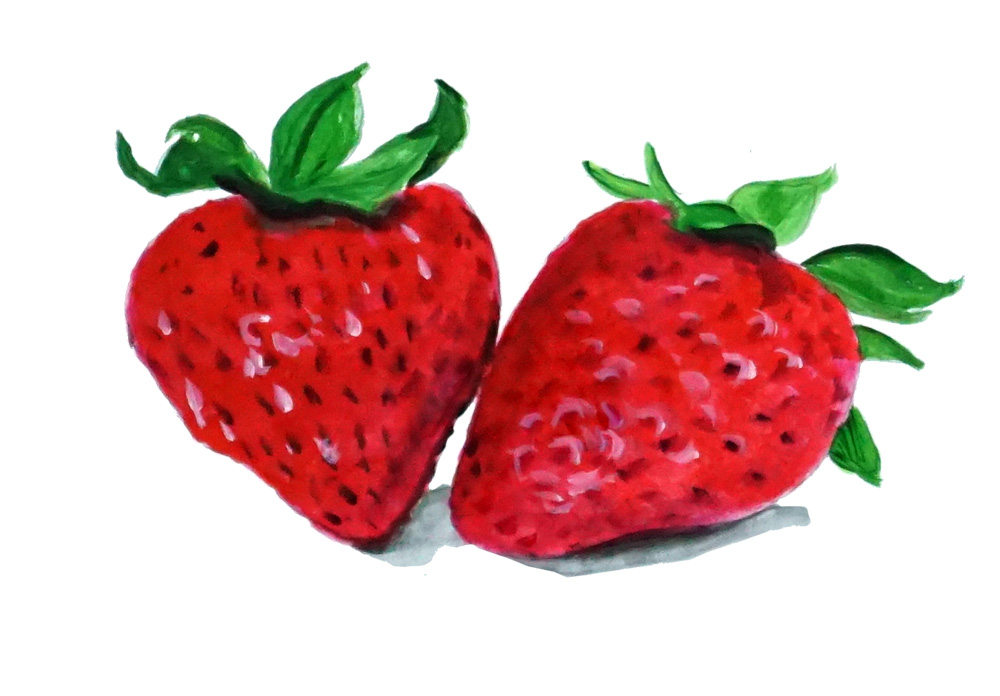 Strawberries Decal/Sticker - Click Image to Close