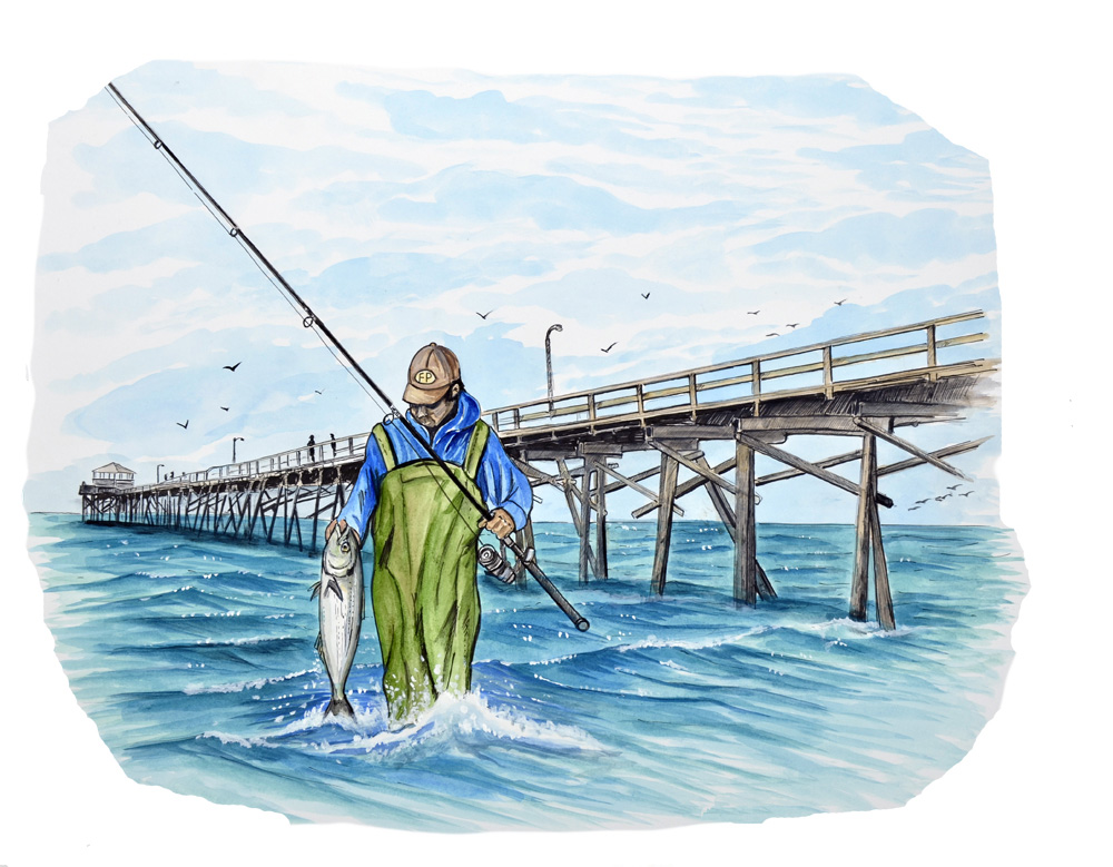 Fisherman Pier Decal/Sticker - Click Image to Close