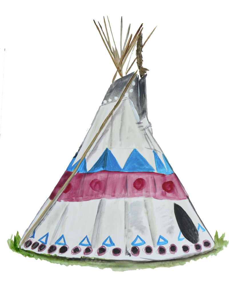 Tee Pee Decal/Sticker - Click Image to Close