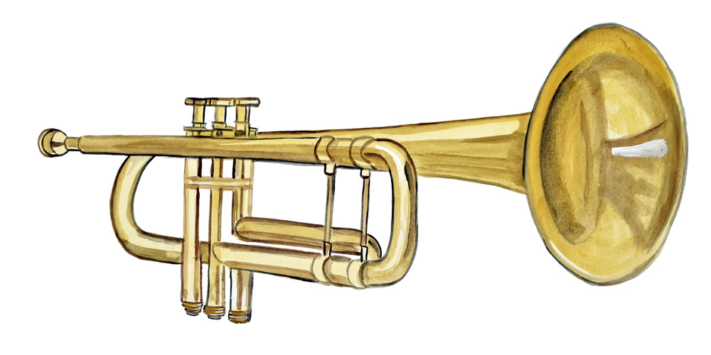 Trumpet Decal/Sticker - Click Image to Close