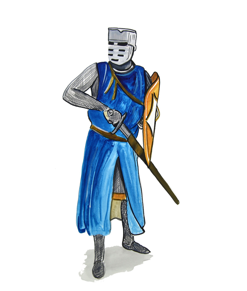 Blue Knight Decal/Sticker - Click Image to Close
