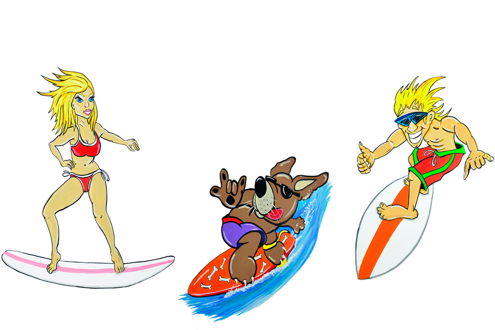 Surf Buddies Decal/Sticker - Click Image to Close