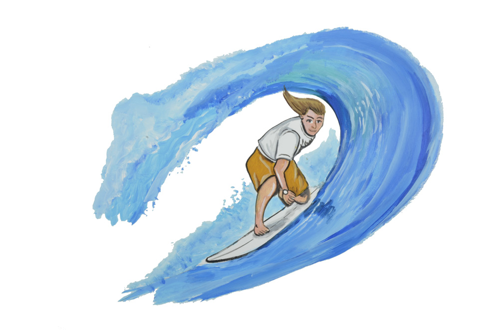 Surfer Decal/Sticker - Click Image to Close