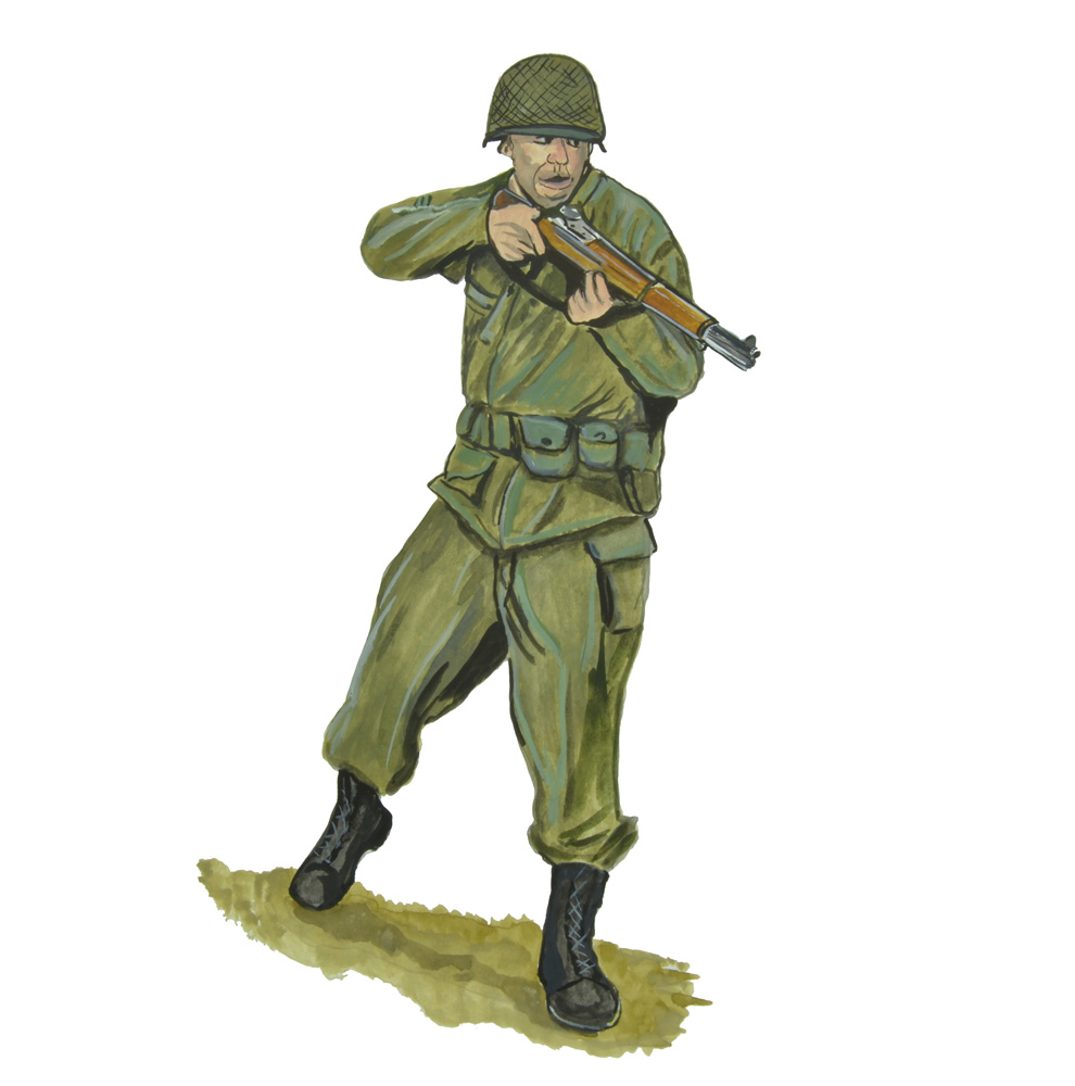 WW II SOLDIER 4 Decal/Sticker