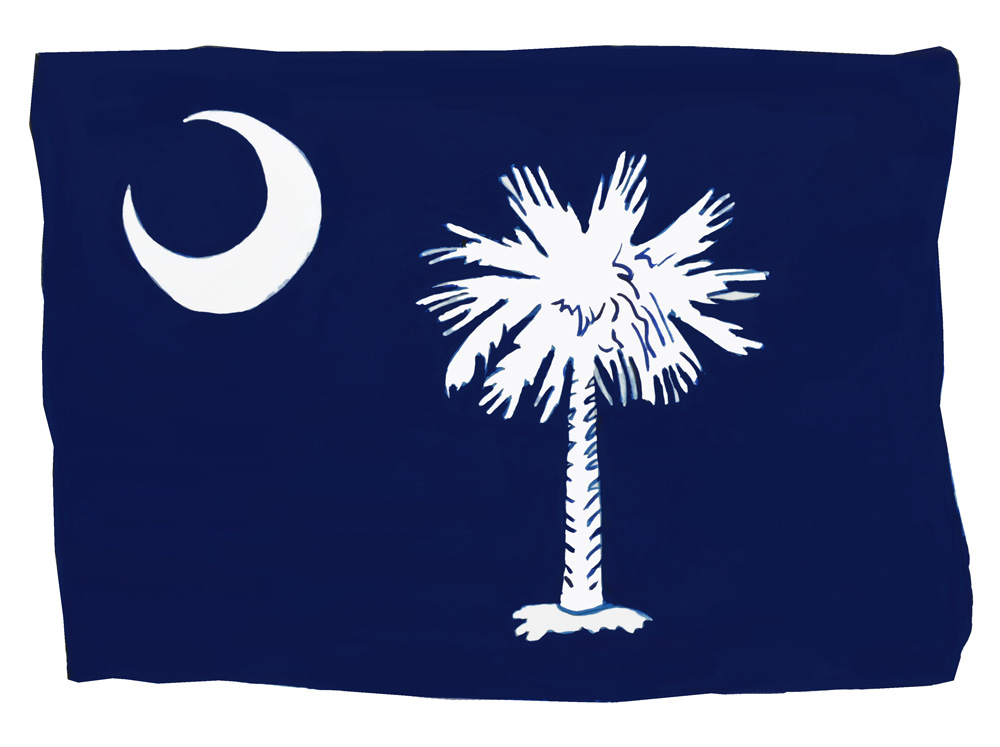 SOUTH CAROLINA FLAG Decal/Sticker