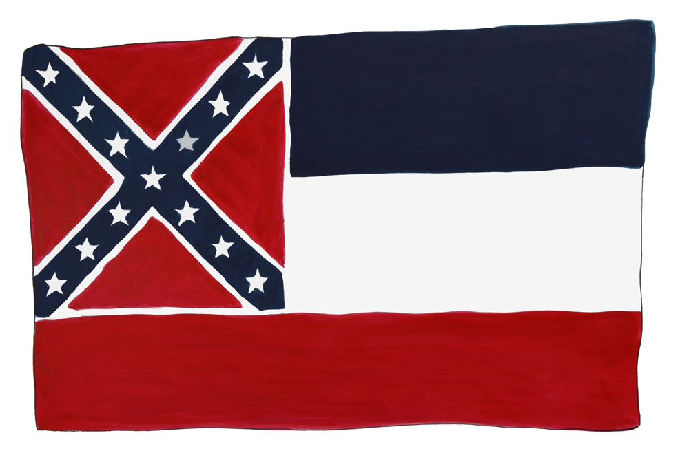 MISSISSIPPI STATE FLAG Decal/Sticker - Click Image to Close
