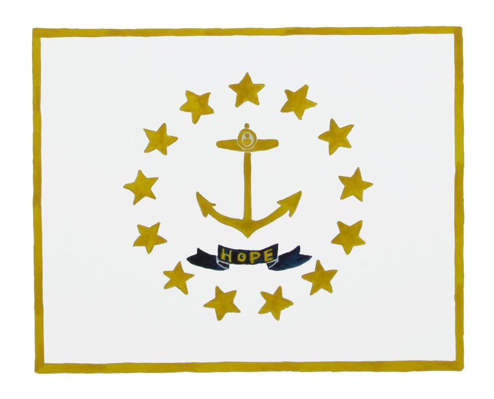 Rhode Island State Flag Decal/Sticker - Click Image to Close