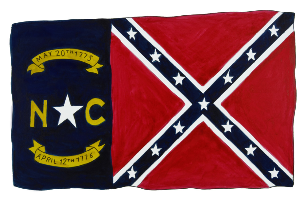 North Carolina Battle Flag Decal/Sticker - Click Image to Close