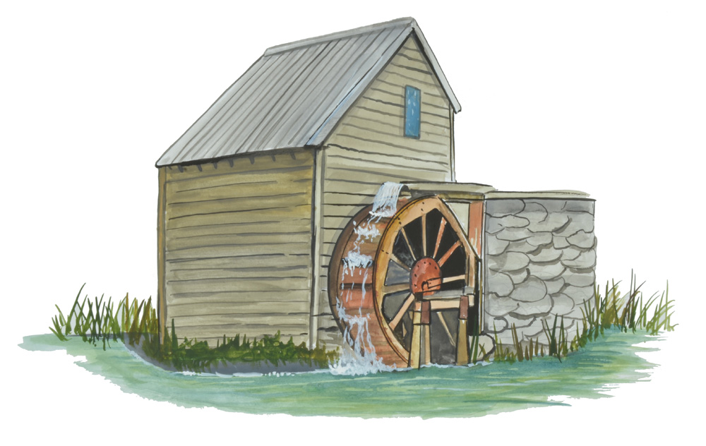 WATER MILL Decal/Sticker