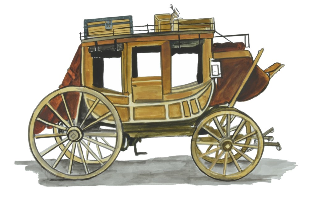 Old Horse Carriage Buggy Decal/Sticker