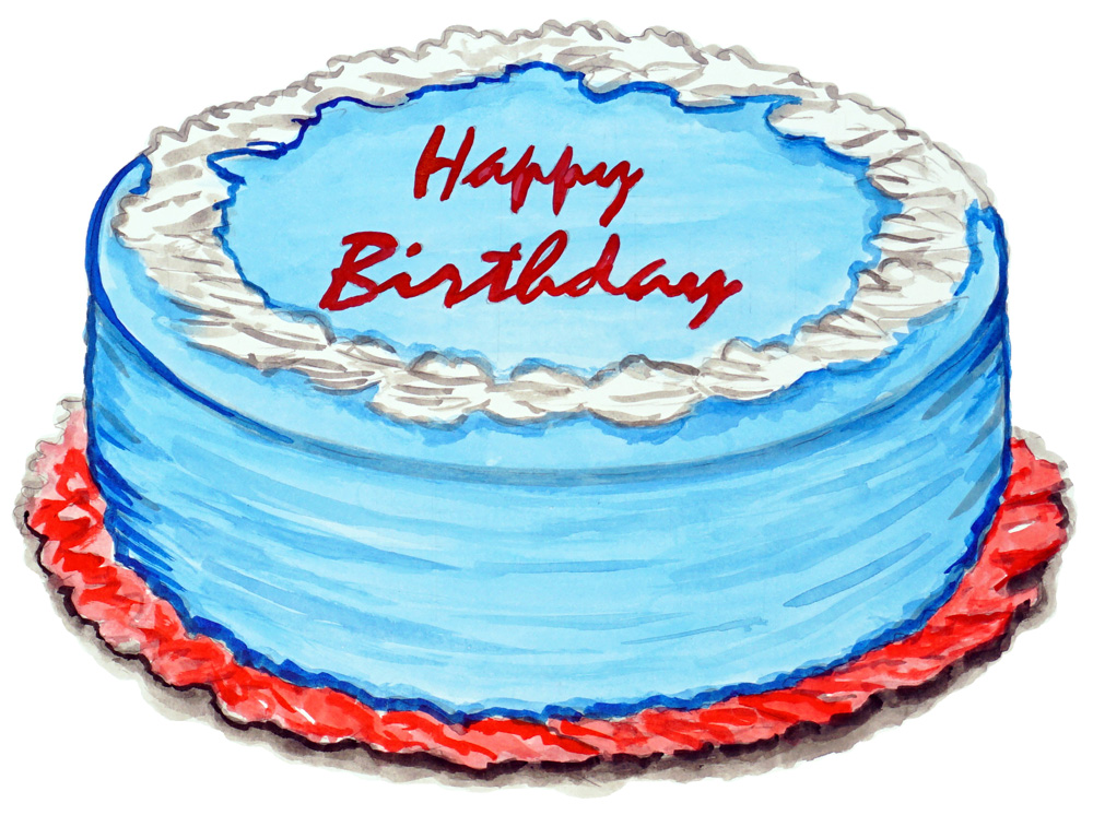 Birthday Cake Decal/Sticker - Click Image to Close