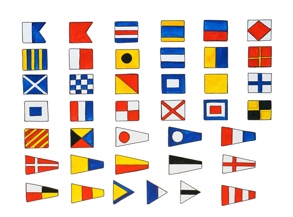 Boat Flags Decal/Sticker - Click Image to Close