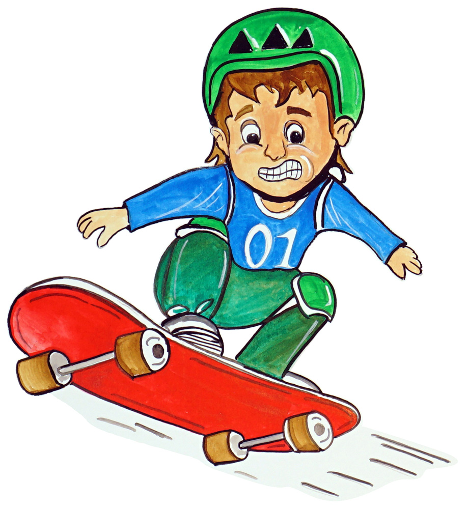 Skateboard Kid Decal/Sticker - Click Image to Close