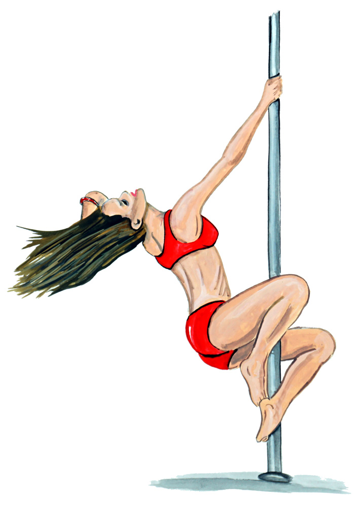 Pole Dancer Decal/Sticker - Click Image to Close