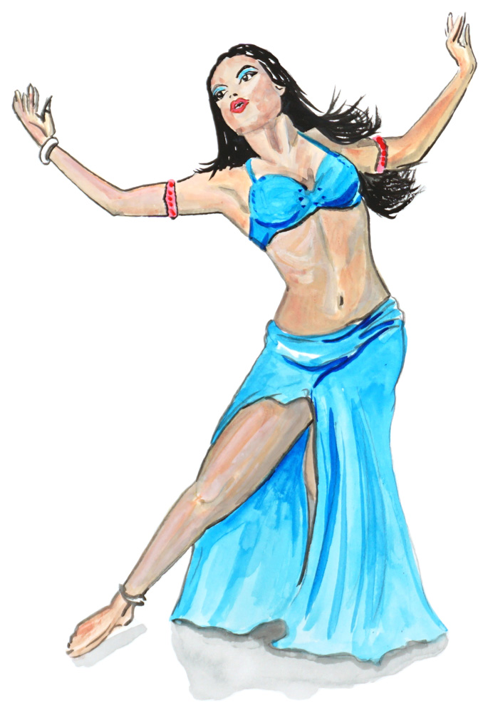 Belly Dancer Decal/Sticker - Click Image to Close